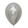 Globo látex plata reflex 30cm 50 unidades  Disfraces Ducaval. 2448 