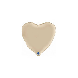 Globo foil corazón  satin crema  46cm | Ducaval | Envíos 24/48 horas