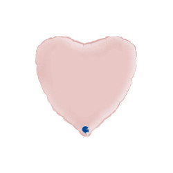 Globo foil corazón  satin rosa pastel 46cm | Ducaval | Envíos 24/48 h