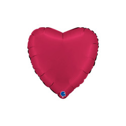 Globo foil corazón  satin cereza | Ducaval | Envíos 24/48 horas