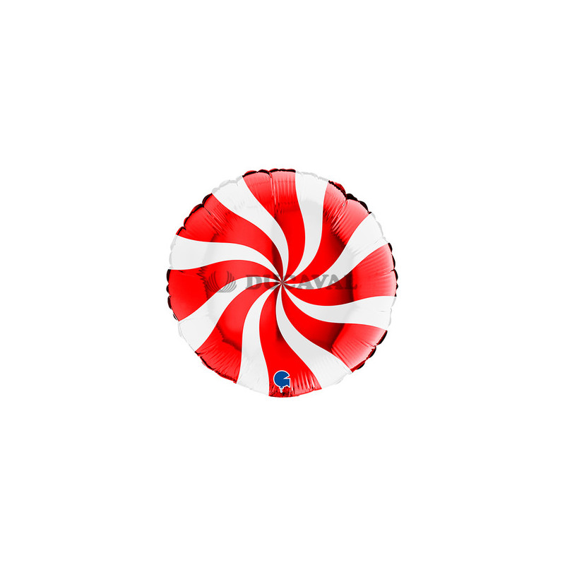 Foil redondo blanco rojo 18 "