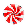 Foil redondo blanco rojo 18 "