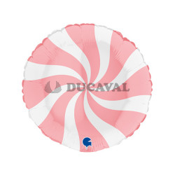 Foil redondo blanco rosa mate 18"