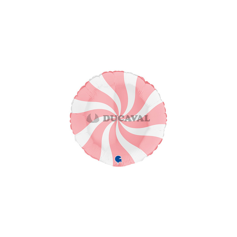 Foil redondo blanco rosa mate 18"