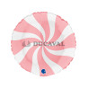 Foil redondo blanco rosa mate 18"