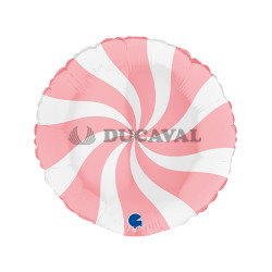 Foil redondo blanco rosa mate 18"