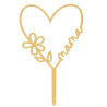 Cake topper corazon oro mama 16x11cm | Ducaval | Envías 24/48 horas 
