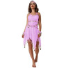 Traje monedas falda rosa