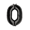 Globo foil número 0 negro 86cm | Ducaval | Envíos 24/48 horas