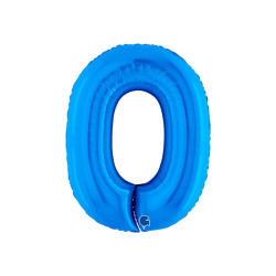 Globo foil número 0 azul | Ducaval | Envías 24/48 horas 