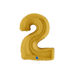 Globo foil número 2 oro | Ducaval | Envías 24/48 horas 
