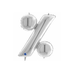  Globo foil simbolo % plata | Ducaval | Envíos 24/48 horas