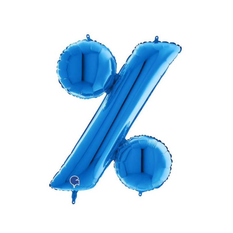  globo foil simbolo % azul | Ducaval | Envíos 24/48 horas
