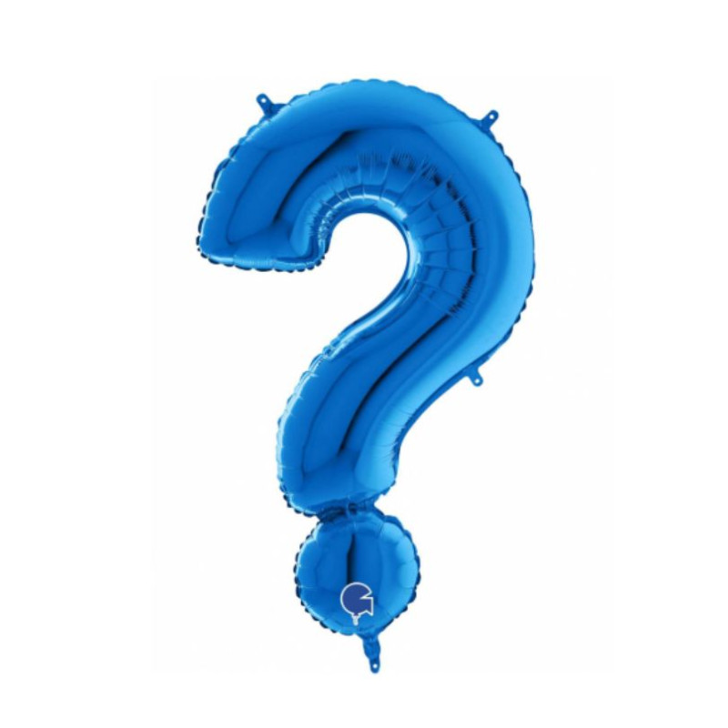  Globo foil simbolo ? azul | Ducaval | Envíos 24/48 horas