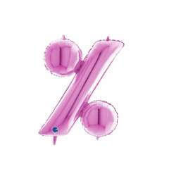   Globo foil simbolo % rosa | Ducaval | Envíos 24/48 horas