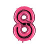 Globo foil número 8 rosa | Ducaval | Envías 24/48 horas 