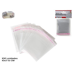 Bolsa celofan x100 adhesivo 10x 7.5 cm  | Ducaval | Envías 24/48 hora