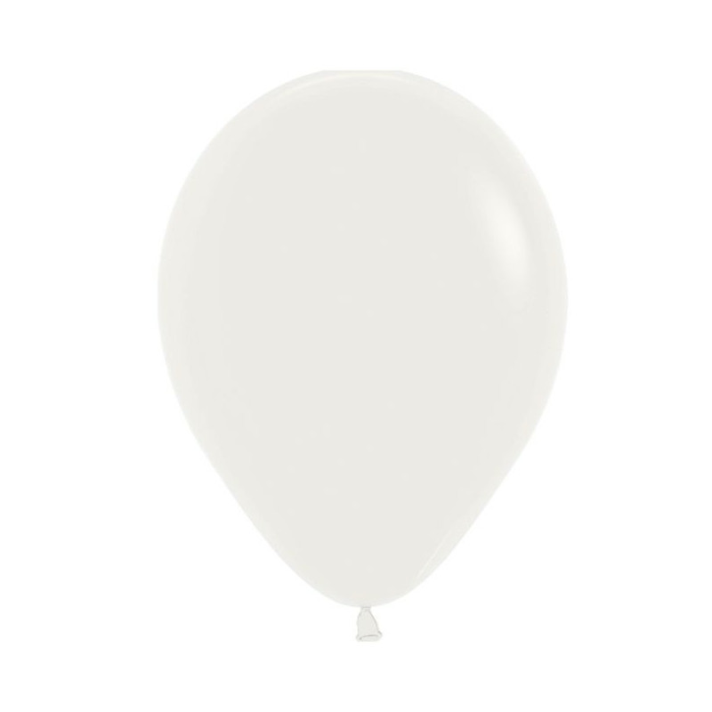 Globos látex fashion blanco almendra sólido 13cm 100ud | Ducaval | En
