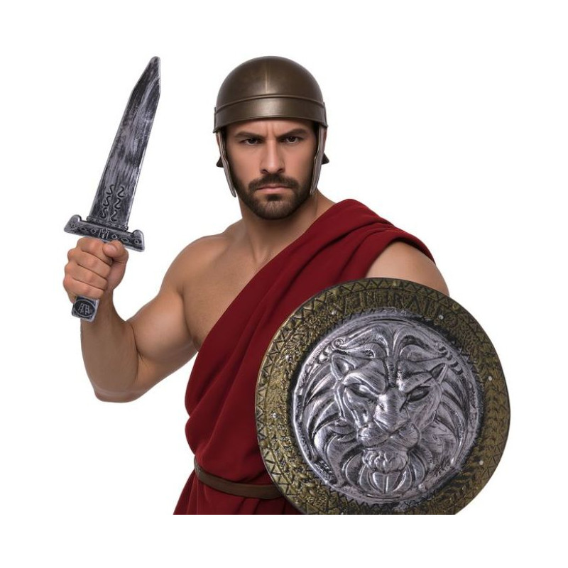 Escudo 44cm con espada 48cm león