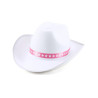 Sombrero Vaquero blanco con cinta rosa | Ducaval | Envías 24/48 horas