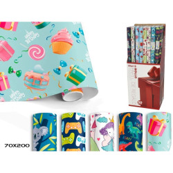 Rollo papel regalo children 0.7x2M | Ducaval | Envías 24/48 horas 