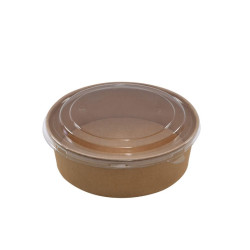 Ensaladera de carton kraft 1100ml tapa | Ducaval | Envíos 24/48 horas