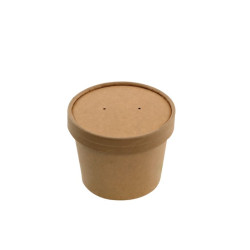 Sopera con tapa kraft 12oz 360ml | Ducaval | Envíos 24/48h