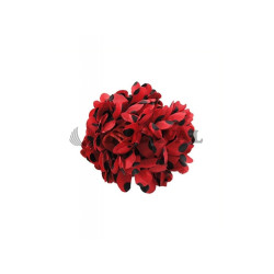 Flor pinza roja lunares negros GD