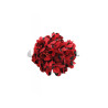 Flor pinza roja lunares negros GD