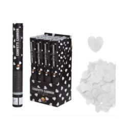Cañon corazones blancos 40cm. Ducaval envios 24/48 horas