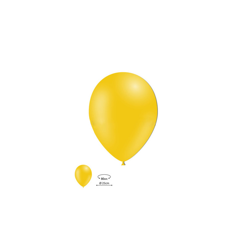 Globos látex amarillo 100ud | Ducaval | Envíos 24/48h