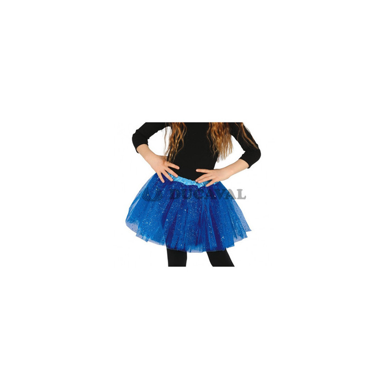 Tutu de purpurina azul royal infantil | Ducaval | Envíos 24/48 horas 