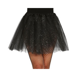  Tutu con purpurina negro 45cm. | Ducaval | Envíos 24/48h
