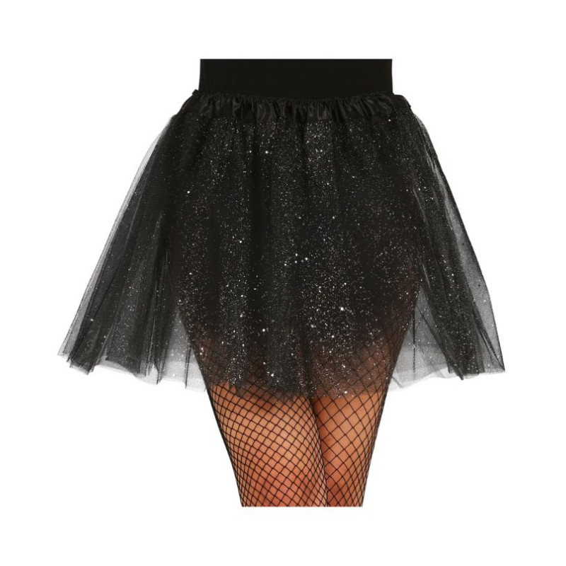  Tutu con purpurina negro 45cm. | Ducaval | Envíos 24/48h