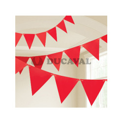 Banderín triángulos rojo 10mts| Ducaval | Envíos 24/48h