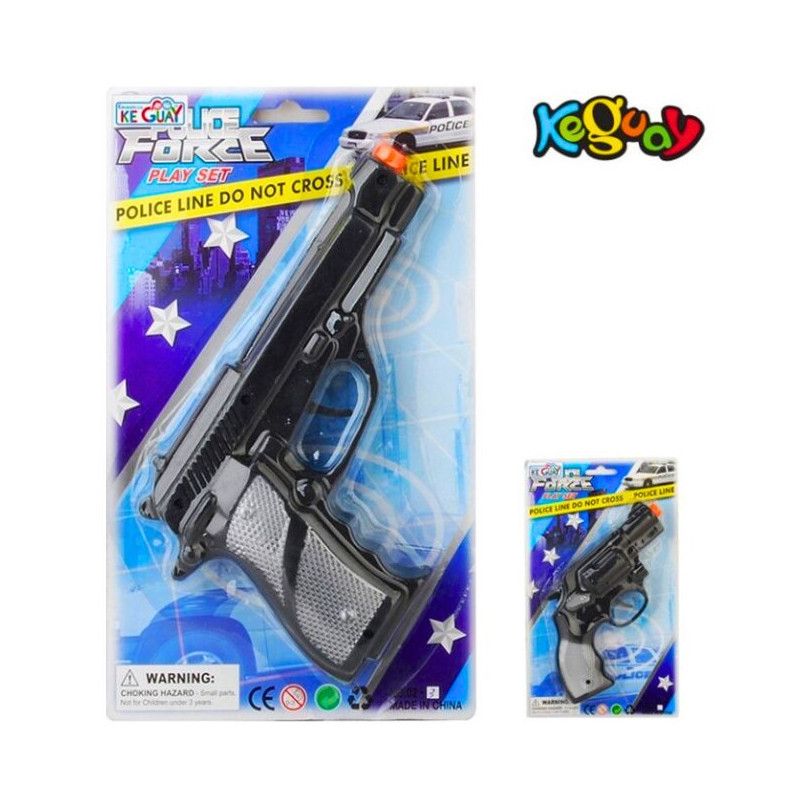 Pistola policía élite 26X15CM | Ducaval | Envías 24/48 horas 