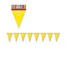 Banderin triangulo amarillo 20x30 25M | Ducaval | Envíos 24/48 horas