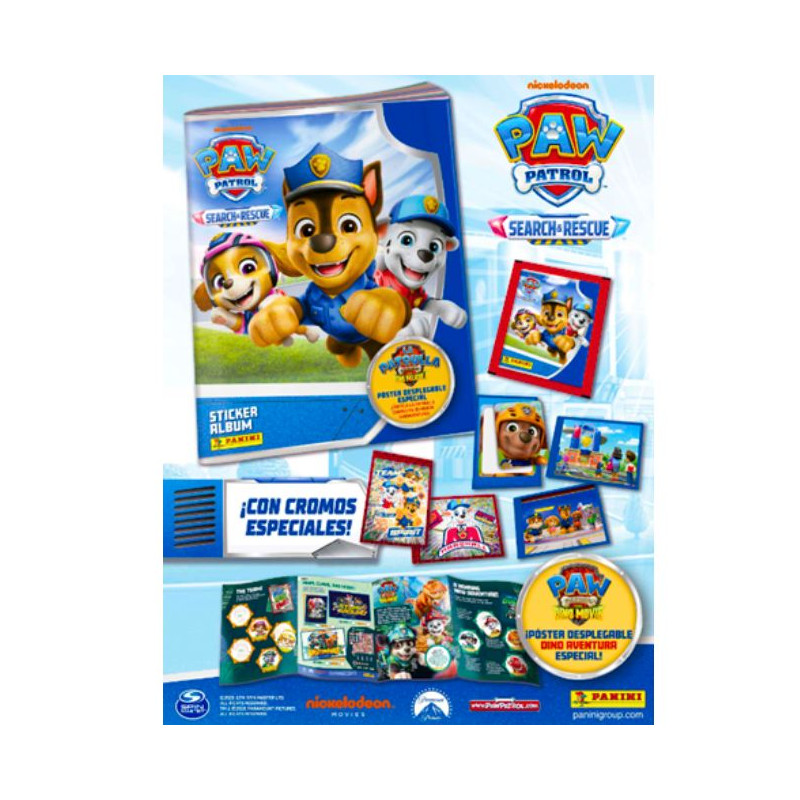 Álbum + 4 sobres Paw Patrol 12 | Ducaval | Envías 24/48 horas 