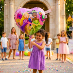 Globo foil corazon princesas 18" 46 cm I Ducaval I Envios 24/48 horas