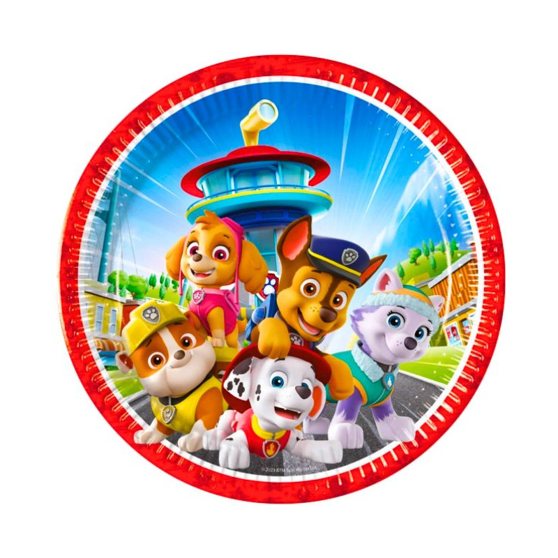 Platos Patrulla Canina 23cm 8und | Ducaval | 24/48 horas