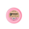 plato llano rosa pastel BIODEGRADABLE 17cm 12ud | Ducaval | Envíos 24