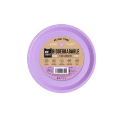 plato llano lavanda BIODEGRADABLE 17cm 12ud | Ducaval | Envíos 24/48 