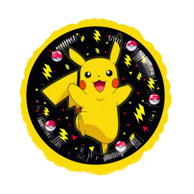 Globo foil Pokemon negro 43cm | Ducaval | Envios 24/48 horas 