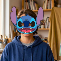 Máscara Stitch y Angel Papel 6ud| Ducaval | Envías 24/48 horas 