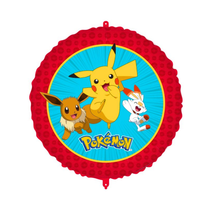 Globol foil Pokemon con cinta y peso 46cm | Ducaval | Envías 24/48 ho