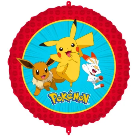 Globol foil Pokemon con cinta y peso 46cm | Ducaval | Envías 24/48 ho