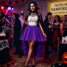 Tutú victoriano gótico morado 80cm | Ducaval | Envías 24/48 horas 