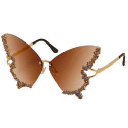 Gafas mariposa diamantes marrón | Ducaval | Envías 24/48 horas 