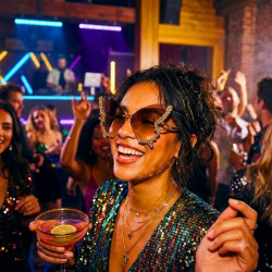 Gafas mariposa diamantes marrón | Ducaval | Envías 24/48 horas 