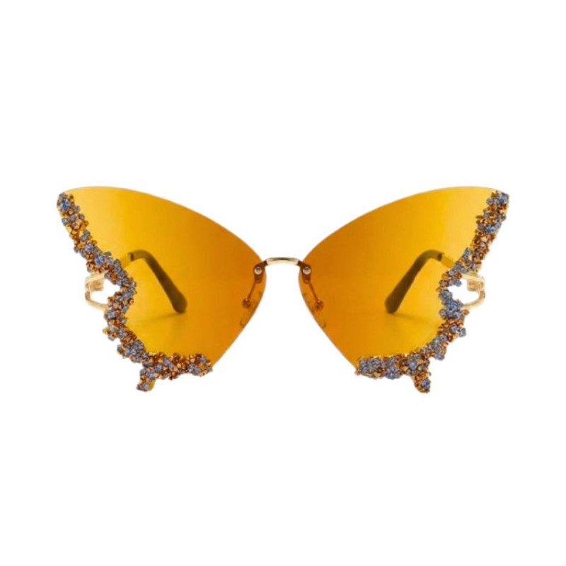 Gafas mariposa diamantes amarillas | Ducaval | Envías 24/48 horas 